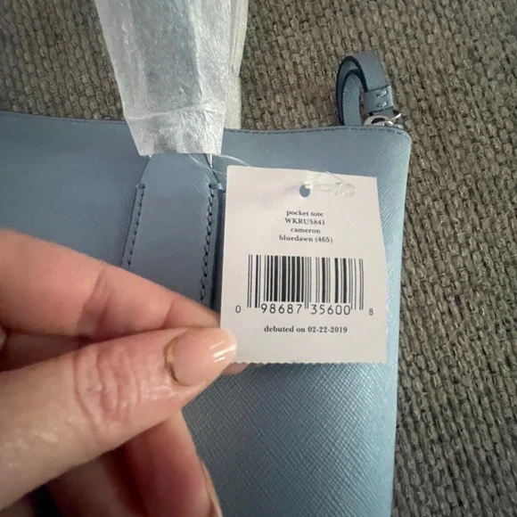 Kate Spade Blue Tote Bag Stylish and Spacious - Picture 7 of 9